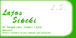 lajos sipeki business card